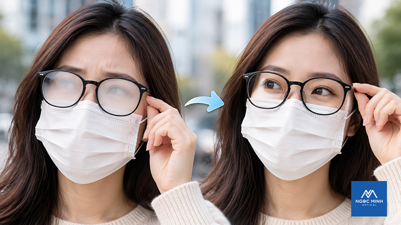 Làm Sao Để Đeo Khẩu Trang Không Bị Mờ Mắt Kính