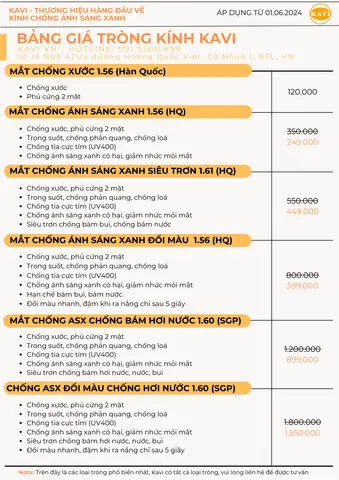 Báo Giá Kính Mắt Báo Giá Kính Mắt