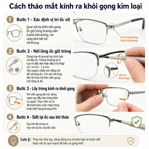 Cách Vặn Vít Mắt Kính