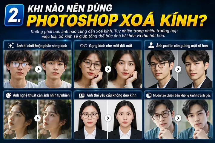 Cách Xử Lý Bóng Kính Mắt Trong Photoshop