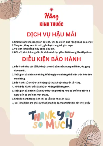 Chính Sách Đổi Trả Mắt Kính