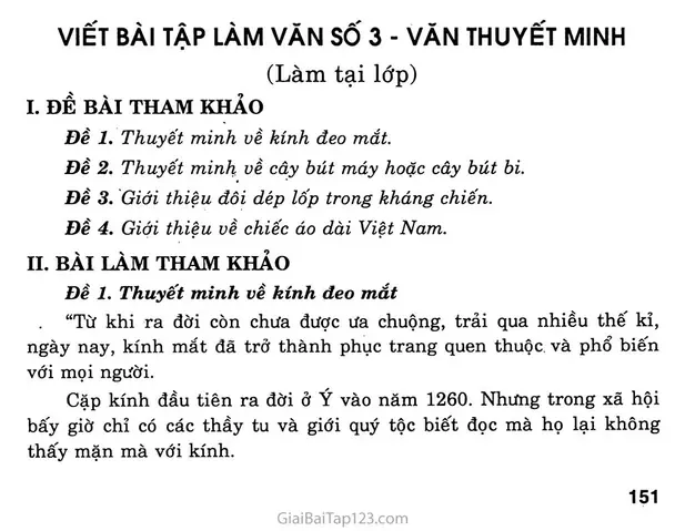 Dàn Ý Bài Văn Thuyết Minh Về Kính Đeo Mắt Dàn Ý Bài Văn Thuyết Minh Về Kính Đeo Mắt