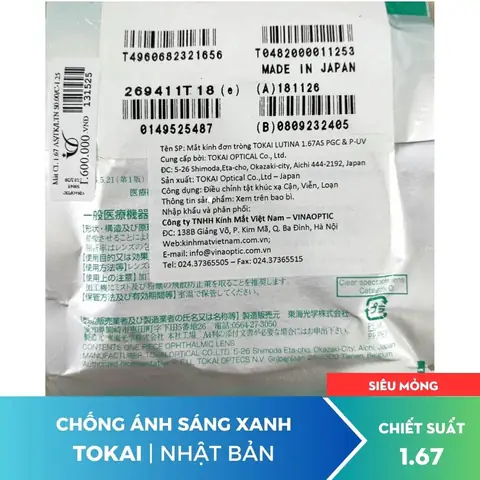 Giá Của Mắt Kính Lutina