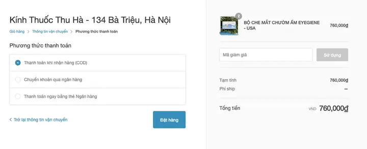 Giá Khám Mắt Kính Thuốc Thu Hà Giá Khám Mắt Kính Thuốc Thu Hà