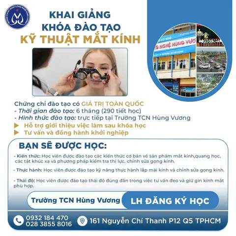 Học Kỹ Thuật Viên Mắt Kính