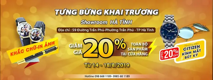 Khai Trương Cửa Hàng Đồng Hồ Kính Mắt