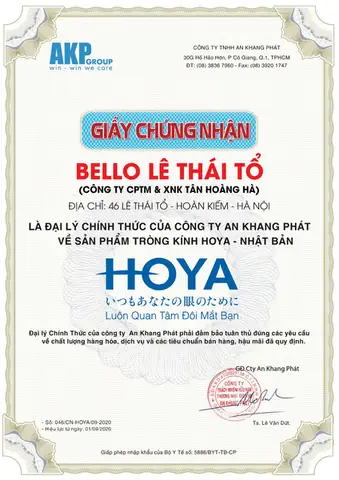 Kính Mắt Hoya Hà Nội