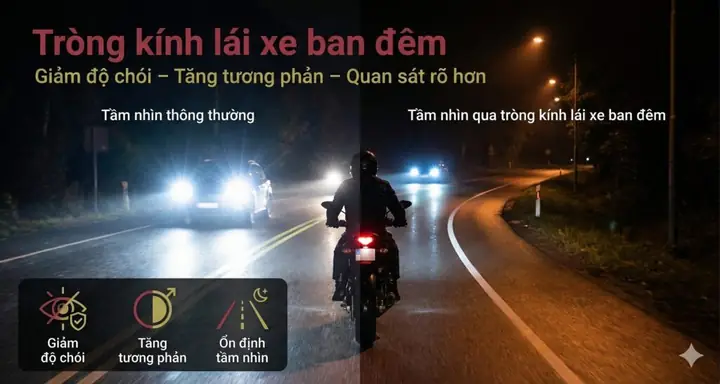 Mắt Kính Lái Xe Ban Đêm