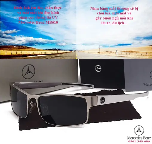 Mắt Kính Nam Mercedes Benz Xịn Có Hộp