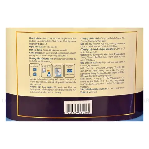 Thành Phần Nước Lau Kính Mắt